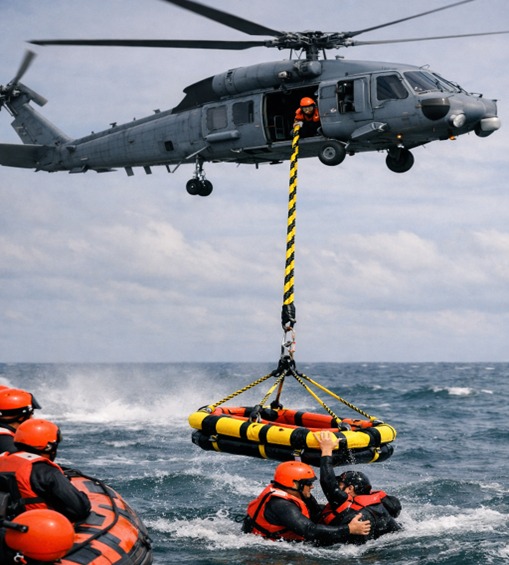 Air sea rescue line